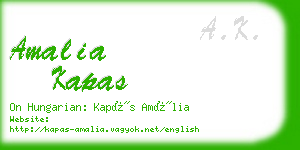 amalia kapas business card